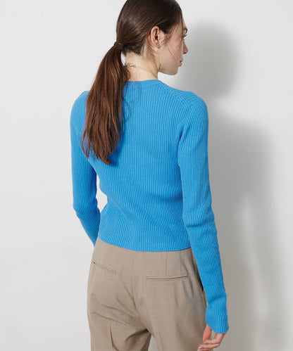 無縫羅紋針織開衫