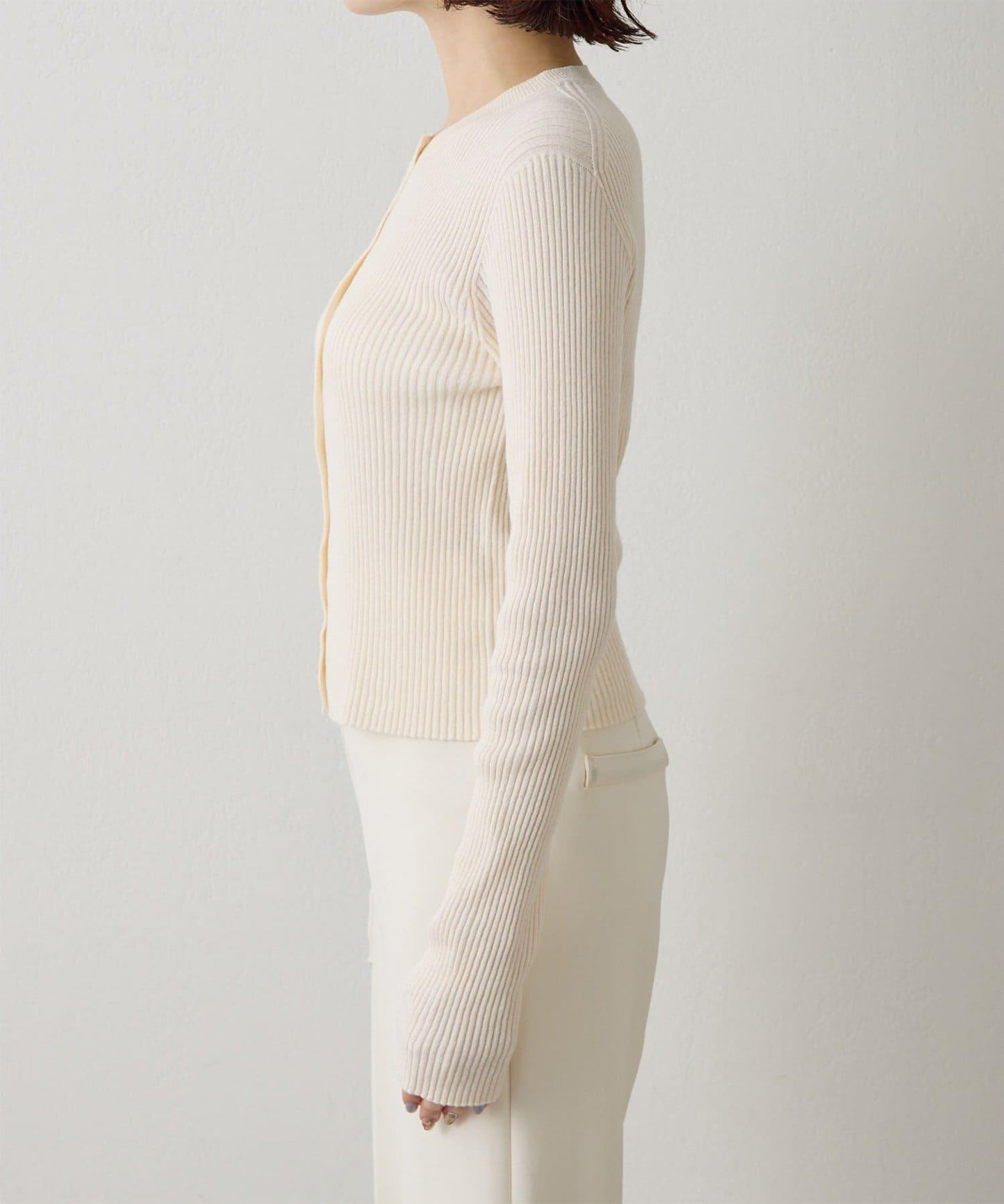 無縫羅紋針織開衫