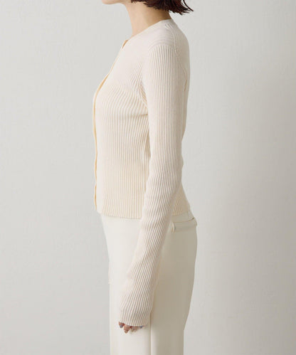 無縫羅紋針織開衫