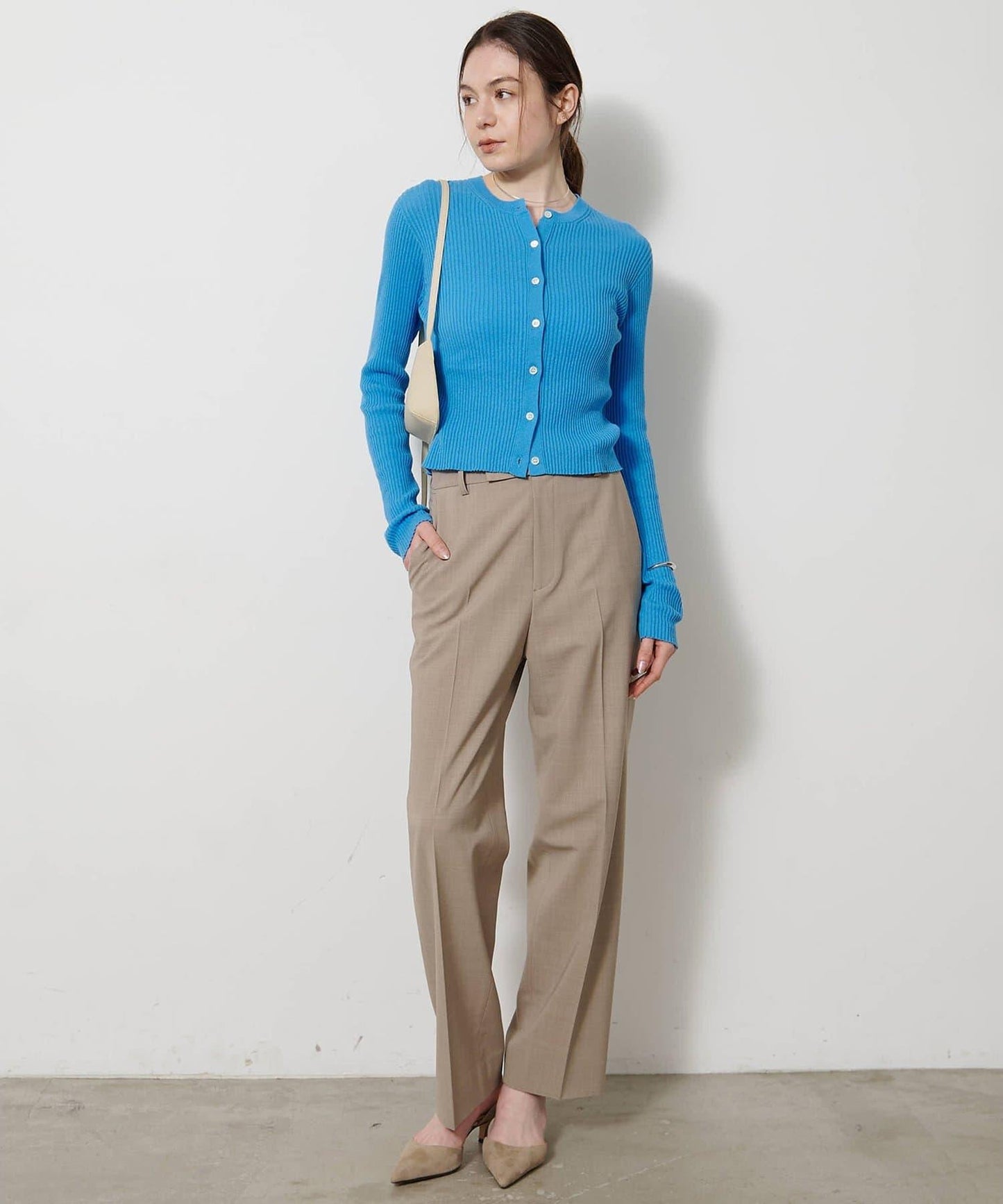 無縫羅紋針織開衫