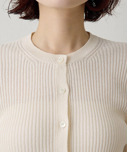 無縫羅紋針織開衫