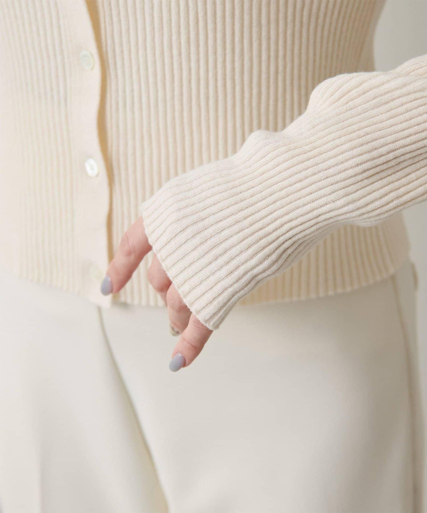 無縫羅紋針織開衫