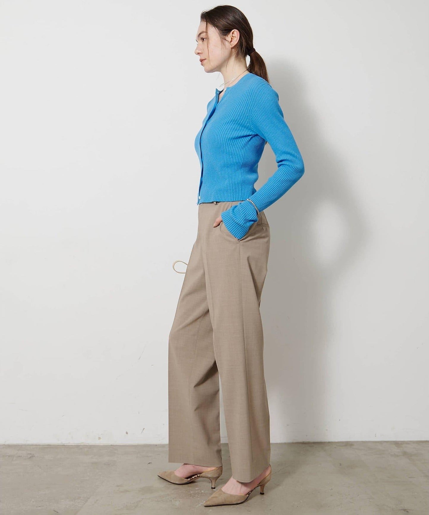 無縫羅紋針織開衫