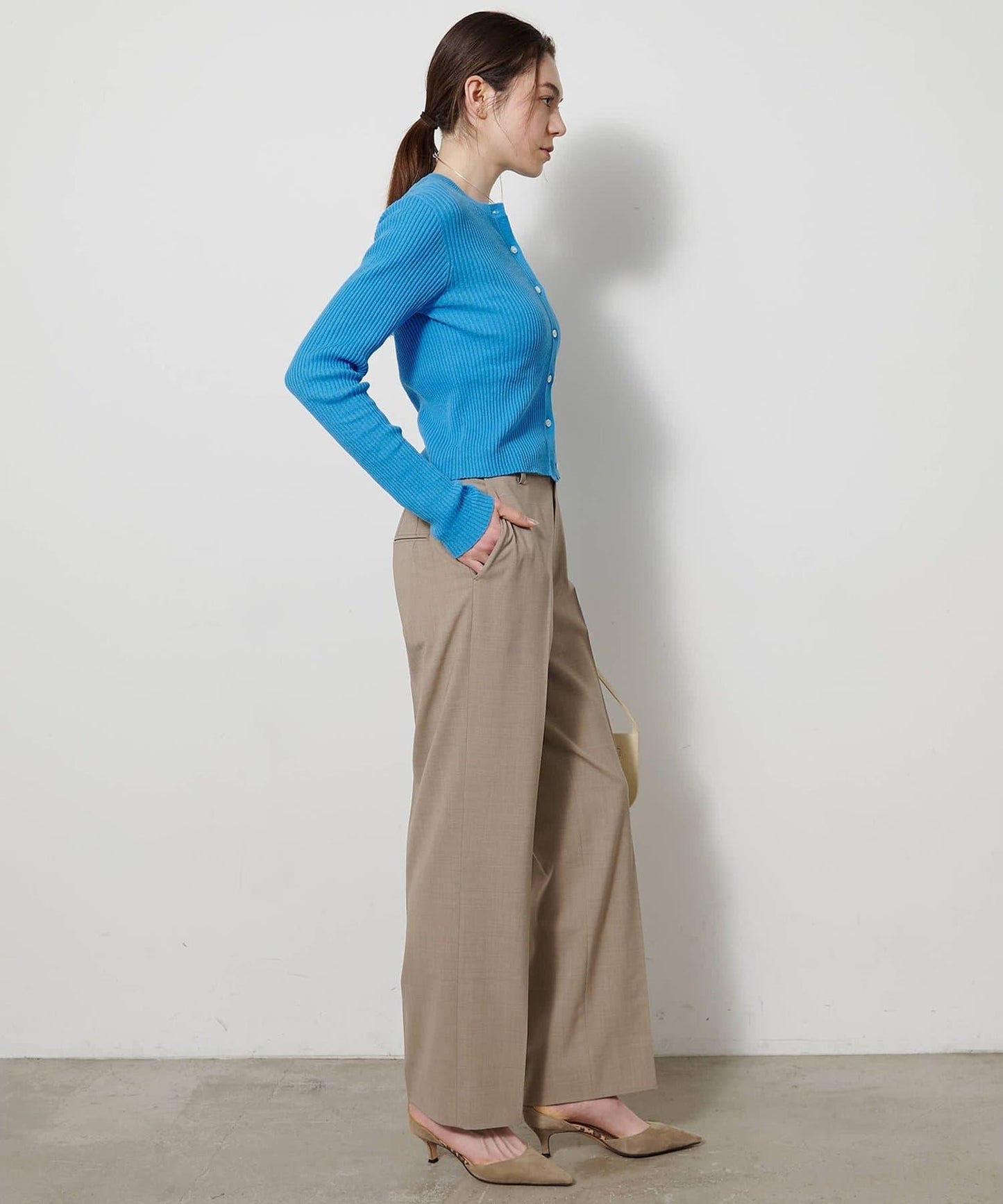 無縫羅紋針織開衫