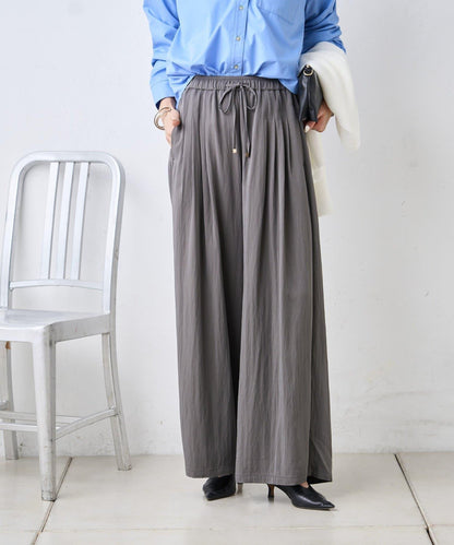 多褶設計 闊腿 褲子