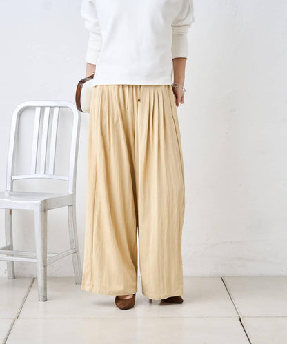 多褶設計 闊腿 褲子