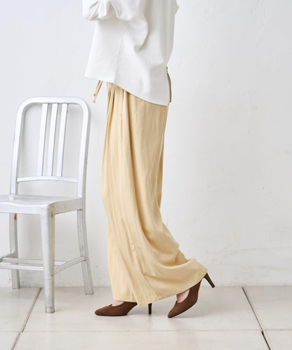 多褶設計 闊腿 褲子