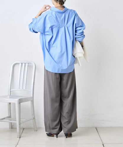 多褶設計 闊腿 褲子
