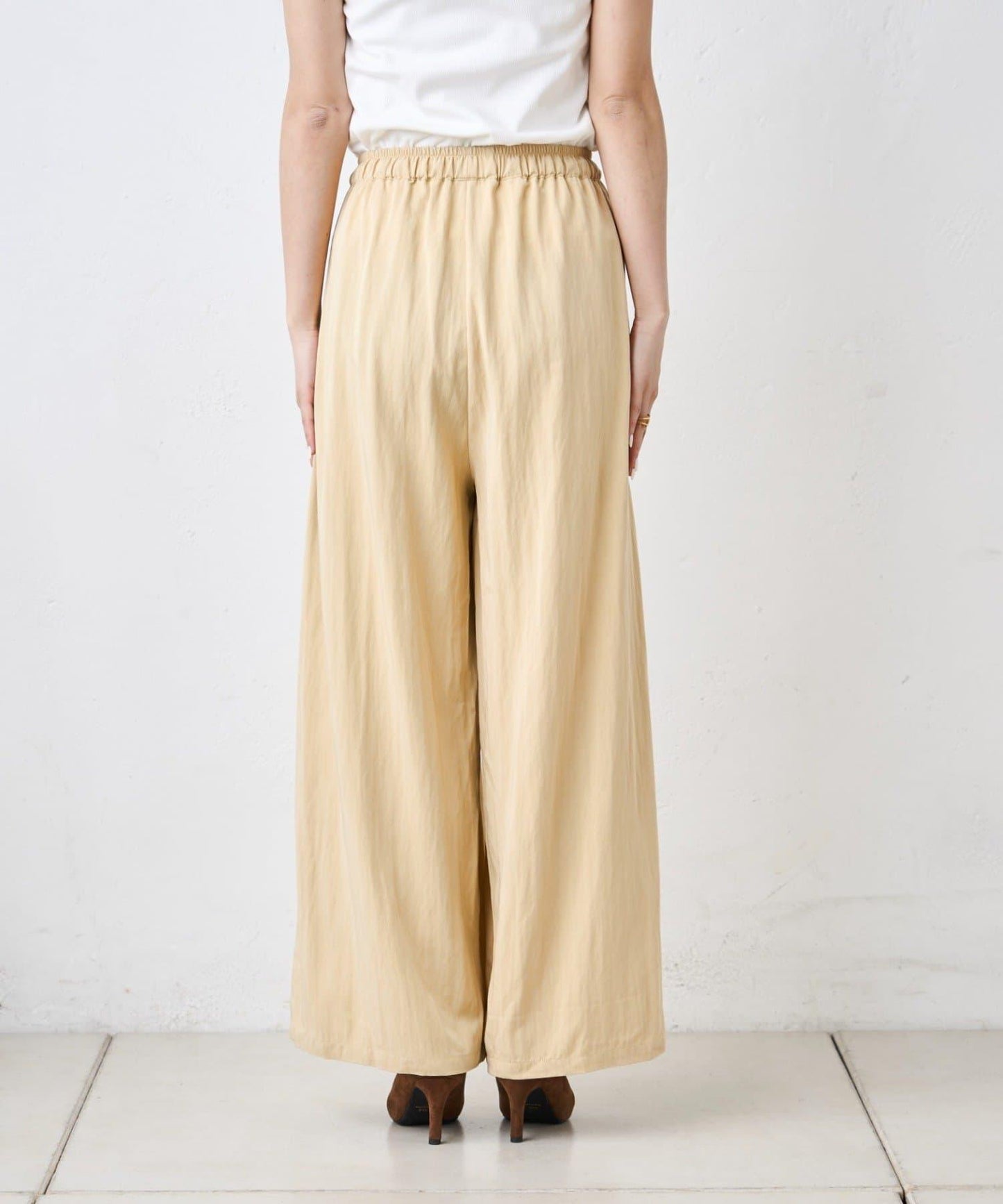 多褶設計 闊腿 褲子