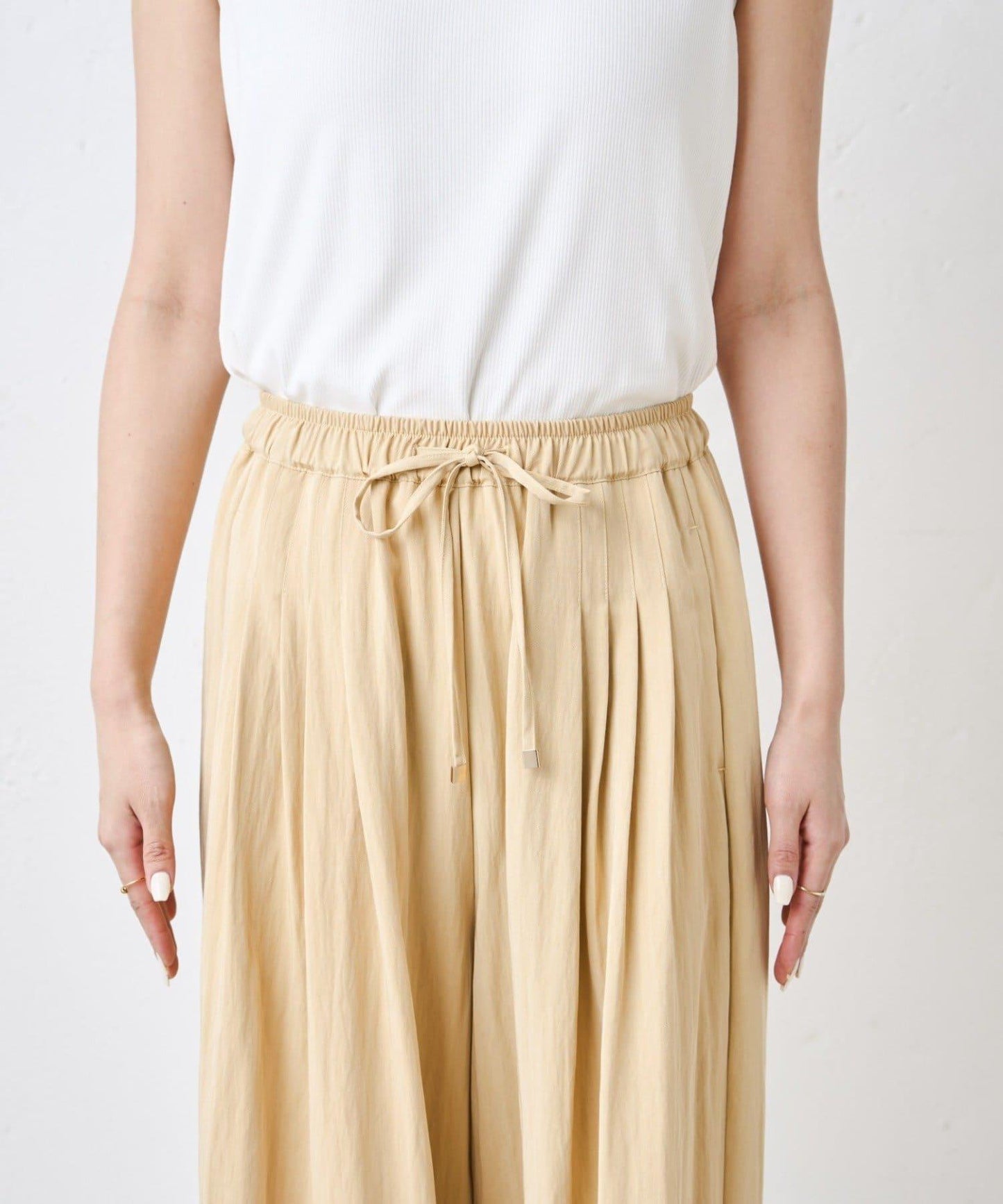 多褶設計 闊腿 褲子