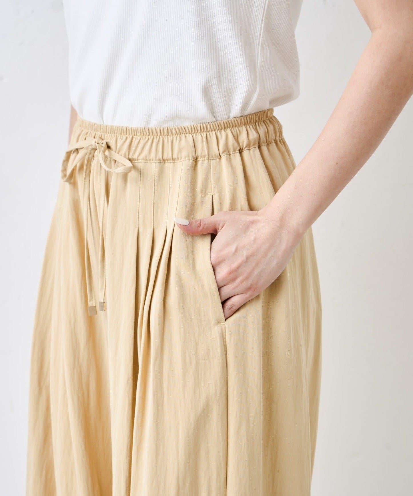 多褶設計 闊腿 褲子