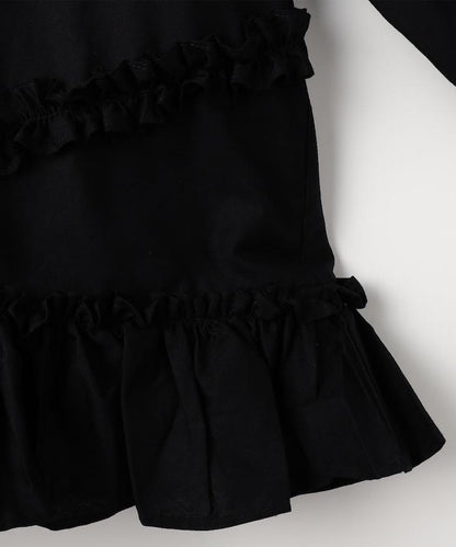 荷葉邊下襬設計 frill hem long sleeve shirts 長袖襯衫