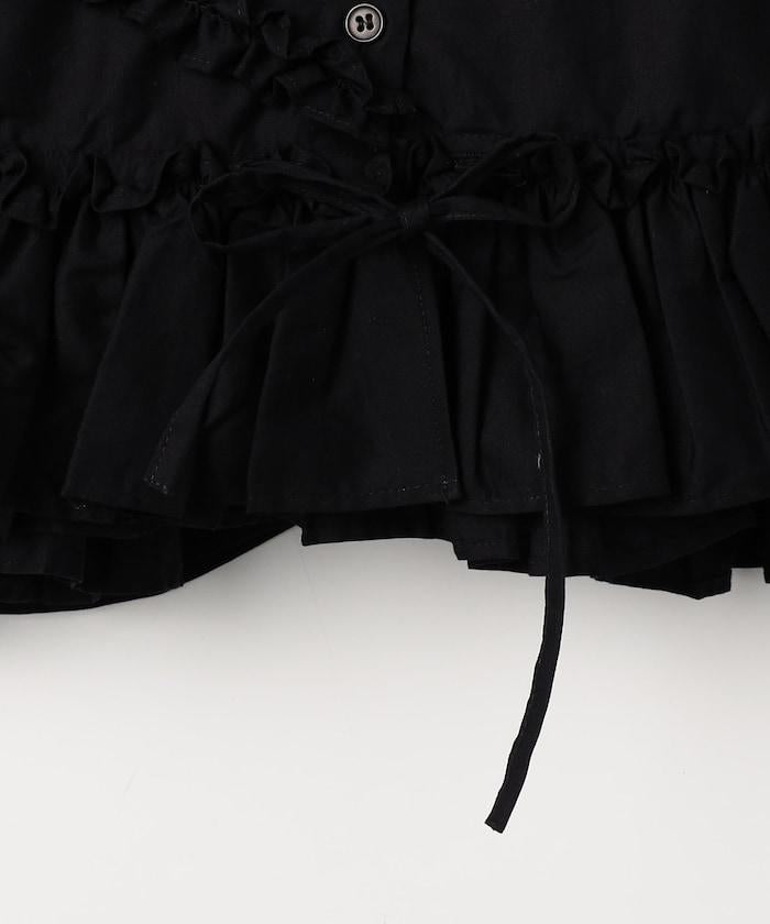 荷葉邊下襬設計 frill hem long sleeve shirts 長袖襯衫