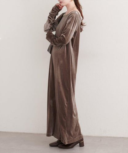 EVERY.VERY niceclaup 袖口抽褶 絲絨 連衣裙