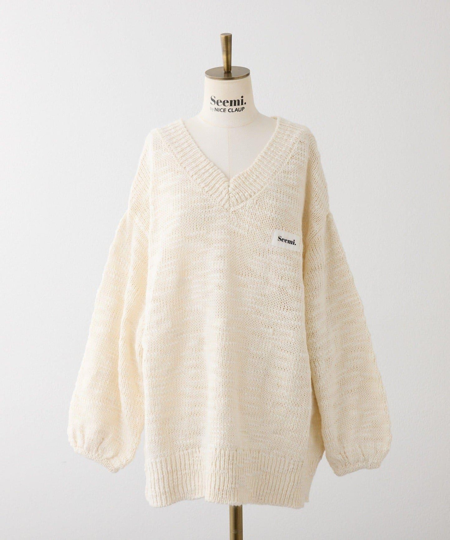 Seemi. 粗節針織 罩衫連衣裙