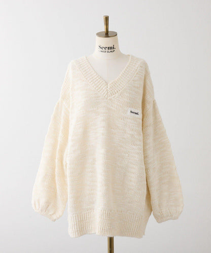 Seemi. 粗節針織 罩衫連衣裙