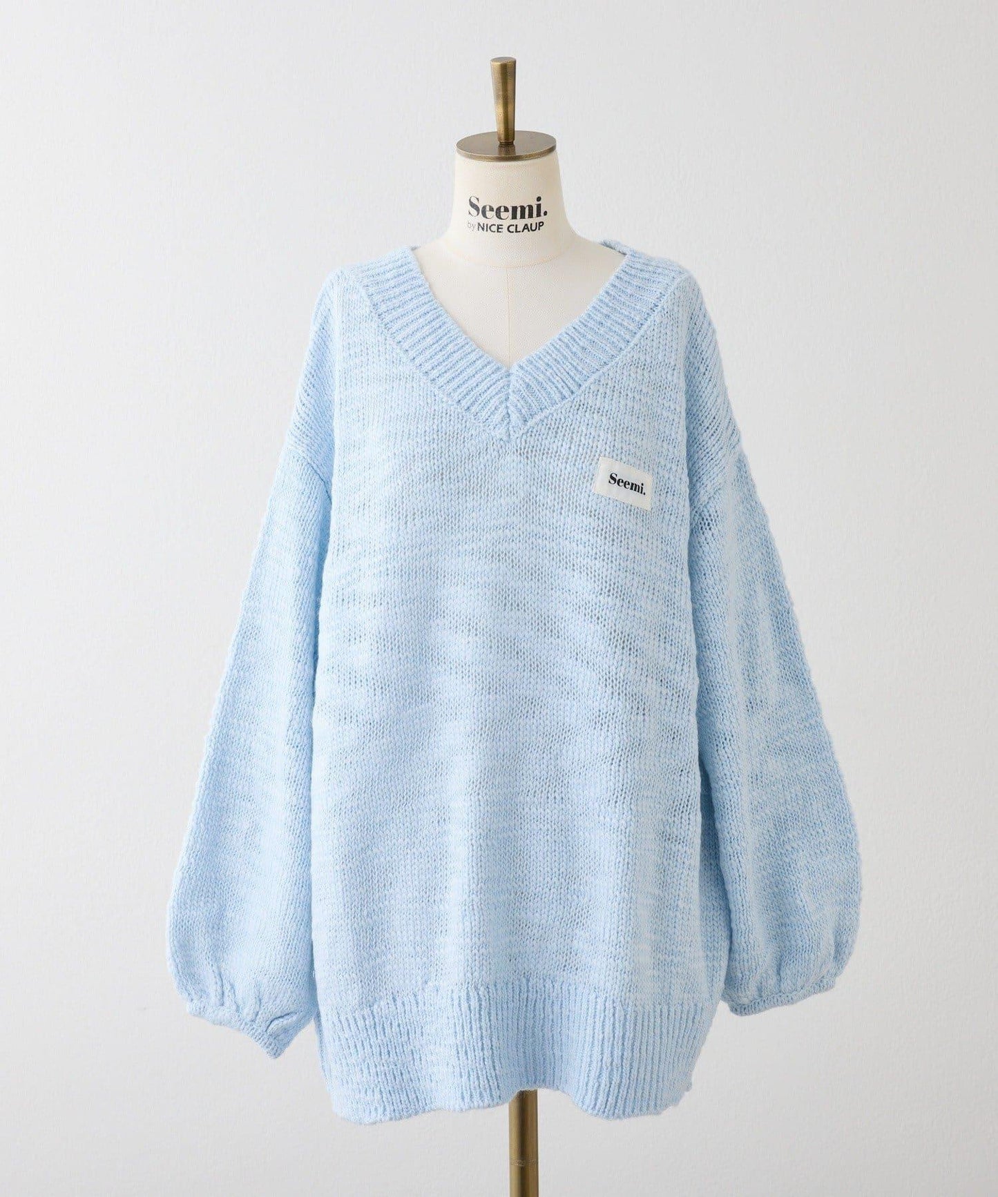 Seemi. 粗節針織 罩衫連衣裙