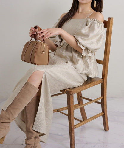 Seemi. 開叉修身 後繫帶 半身裙