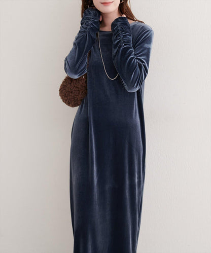 EVERY.VERY niceclaup 袖口抽褶 絲絨 連衣裙