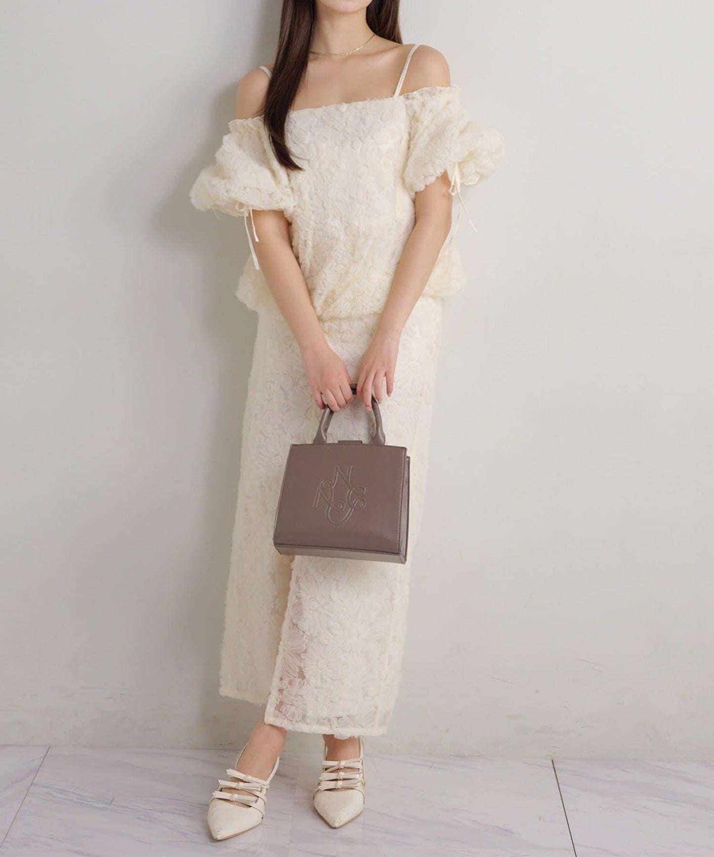 Seemi. 開叉修身 後繫帶 半身裙