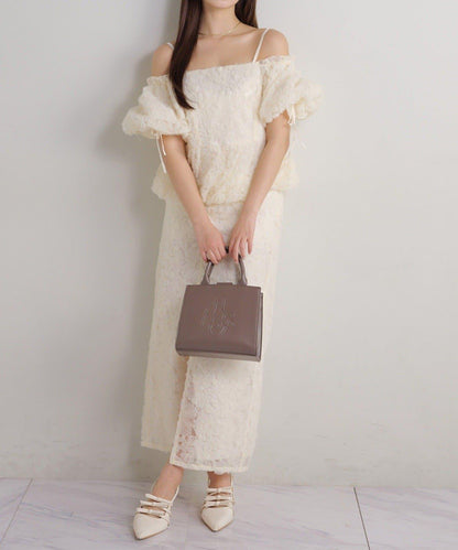 Seemi. 開叉修身 後繫帶 半身裙