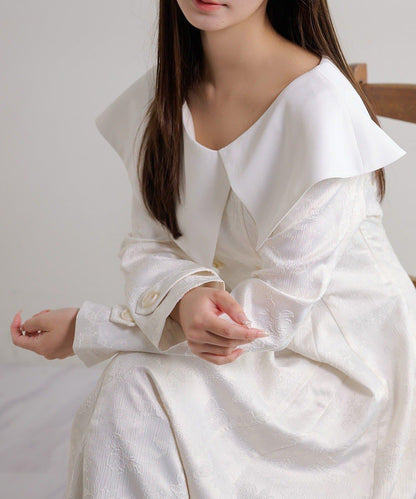 Seemi. 大翻領 長款 連衣裙