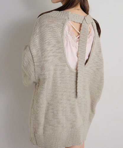 Seemi. 粗節針織 罩衫連衣裙