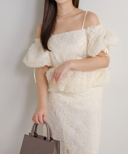 Seemi. 開叉修身 後繫帶 半身裙