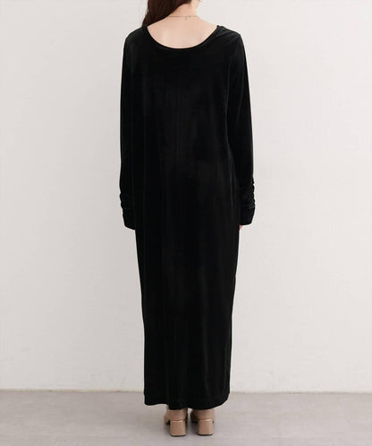 EVERY.VERY niceclaup 袖口抽褶 絲絨 連衣裙