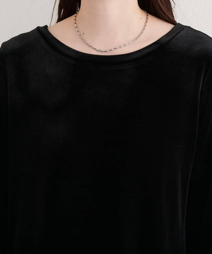 EVERY.VERY niceclaup 袖口抽褶 絲絨 連衣裙