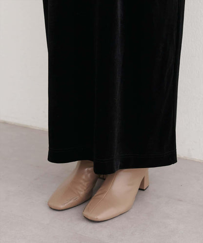 EVERY.VERY niceclaup 袖口抽褶 絲絨 連衣裙