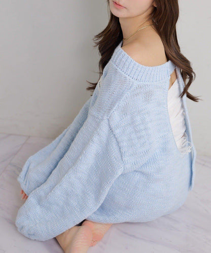 Seemi. 粗節針織 罩衫連衣裙