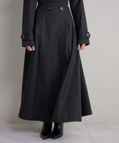 Seemi. 大翻領 長款 連衣裙