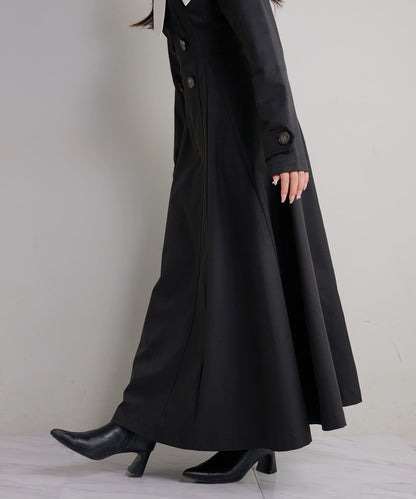 Seemi. 大翻領 長款 連衣裙