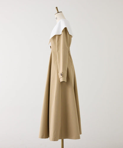 Seemi. 大翻領 長款 連衣裙