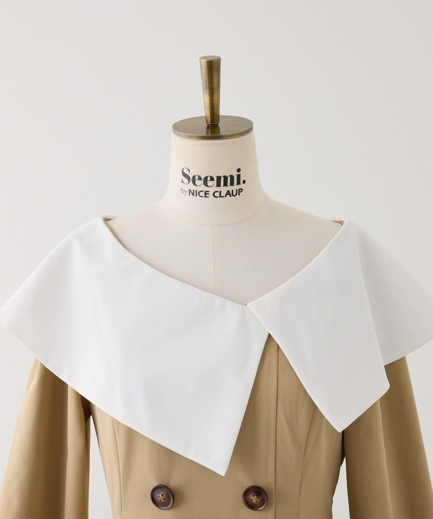 Seemi. 大翻領 長款 連衣裙