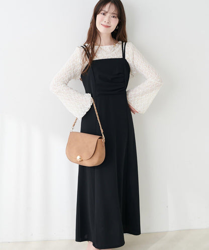 垂墜剪裁吊帶連衣裙