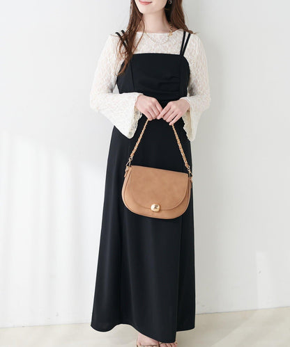 垂墜剪裁吊帶連衣裙