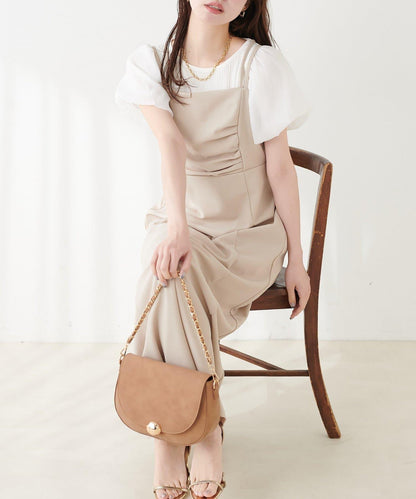 垂墜剪裁吊帶連衣裙