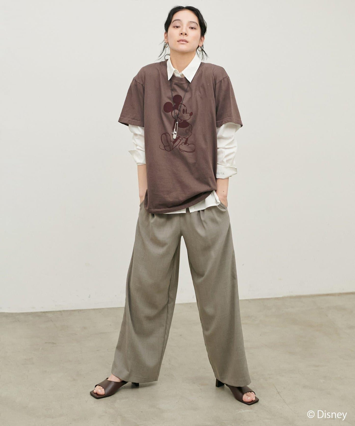 GOOD ROCK SPEED ミッキー 植絨印花T恤