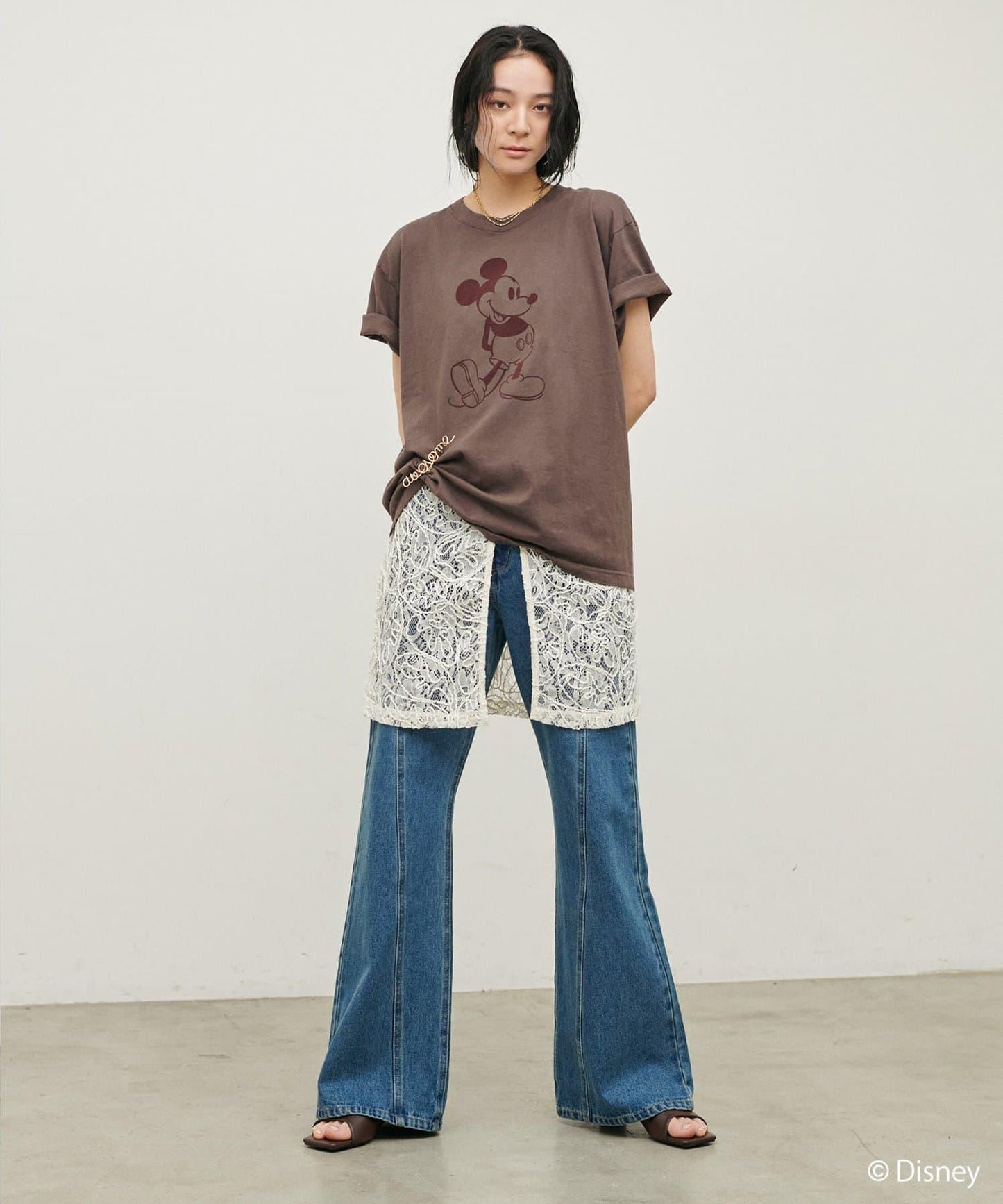 GOOD ROCK SPEED ミッキー 植絨印花T恤