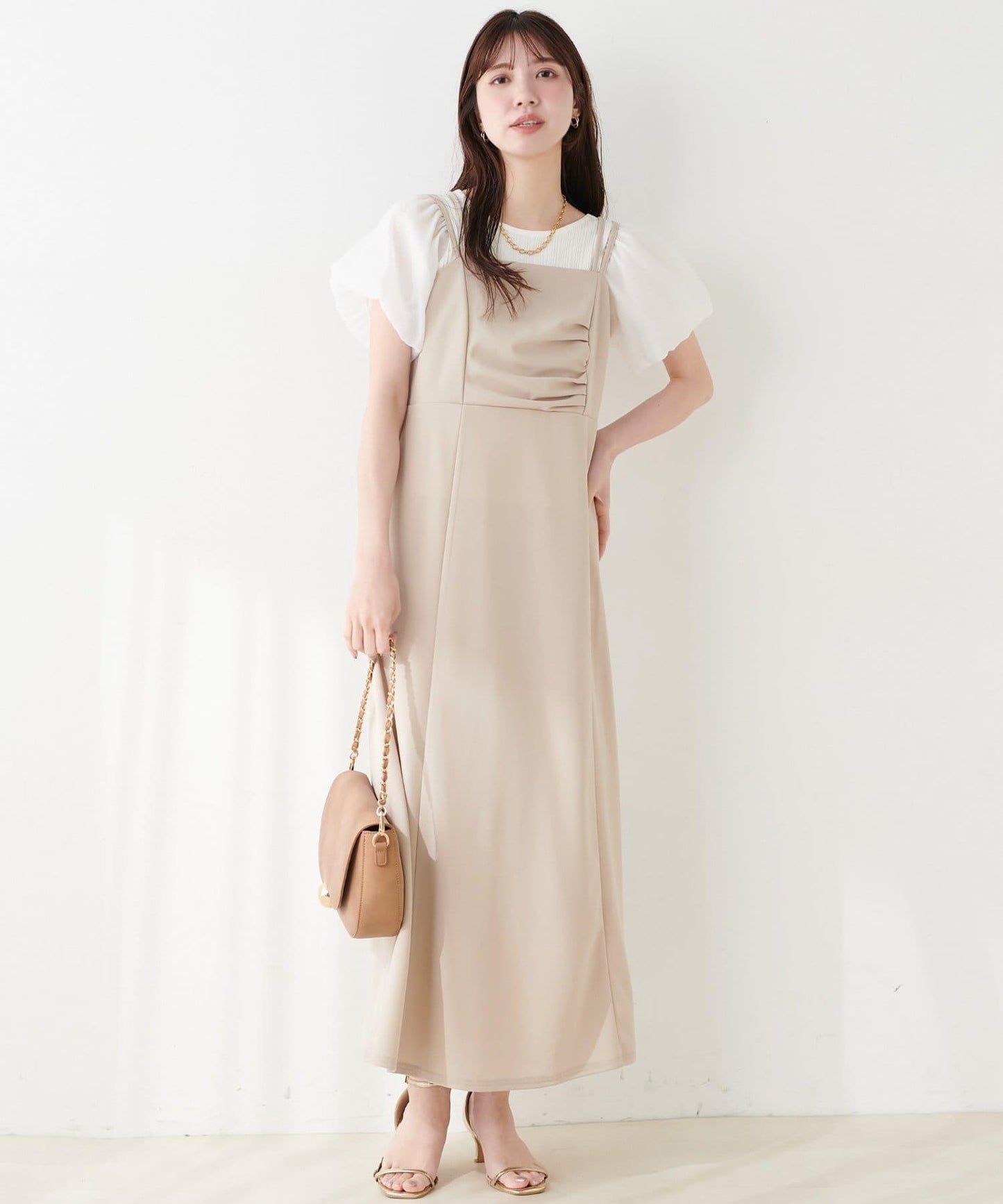 垂墜剪裁吊帶連衣裙