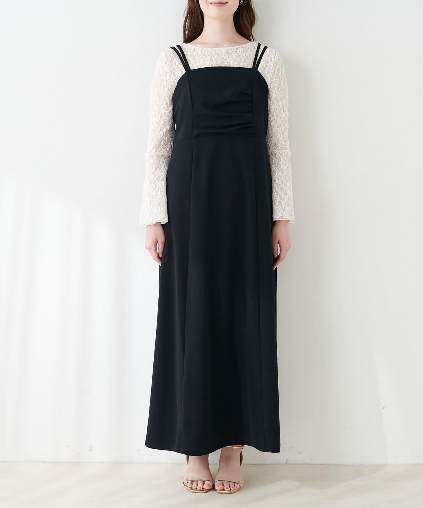 垂墜剪裁吊帶連衣裙