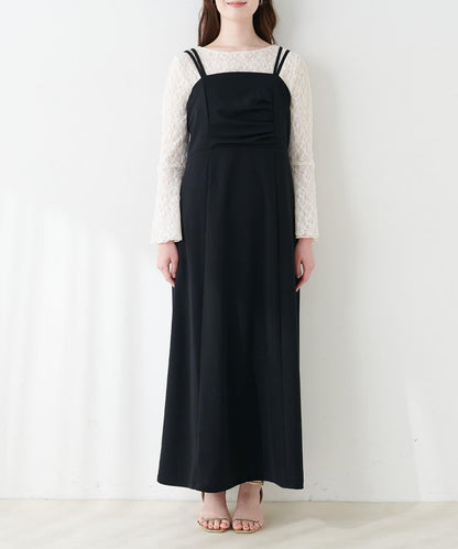 垂墜剪裁吊帶連衣裙