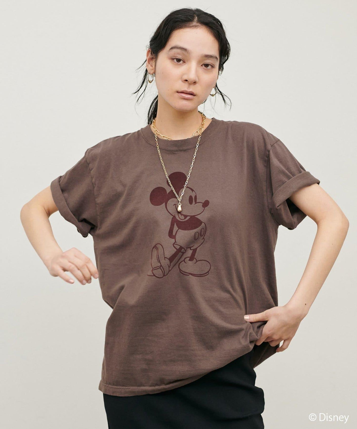 GOOD ROCK SPEED ミッキー 植絨印花T恤