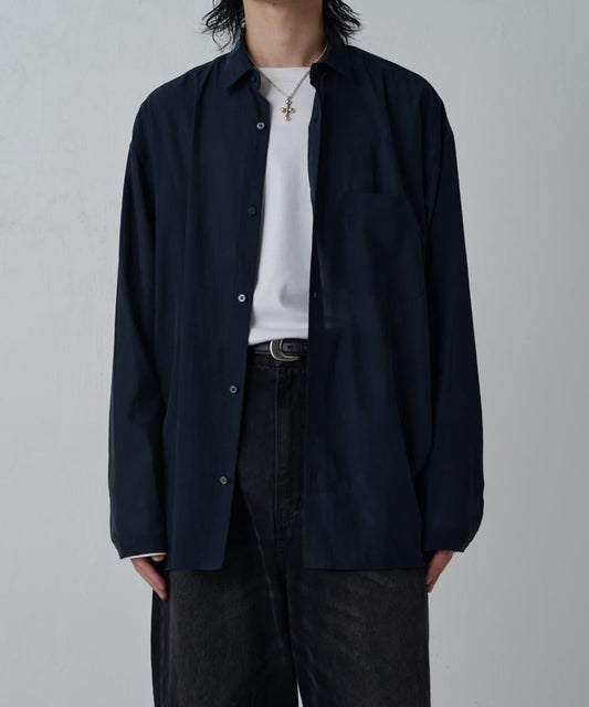 銅氨混紡寬鬆襯衫