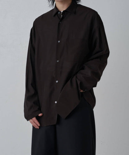銅氨混紡寬鬆襯衫