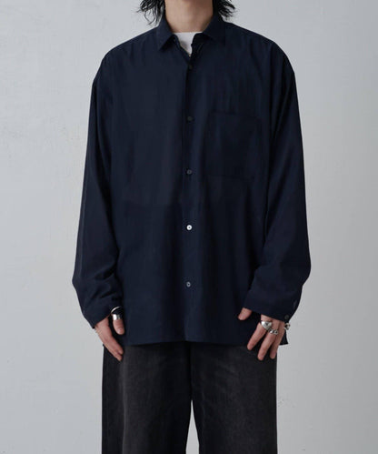 銅氨混紡寬鬆襯衫