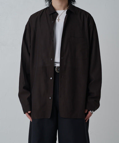 銅氨混紡寬鬆襯衫