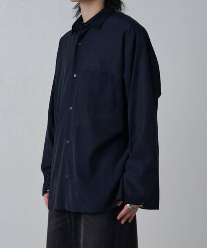 銅氨混紡寬鬆襯衫